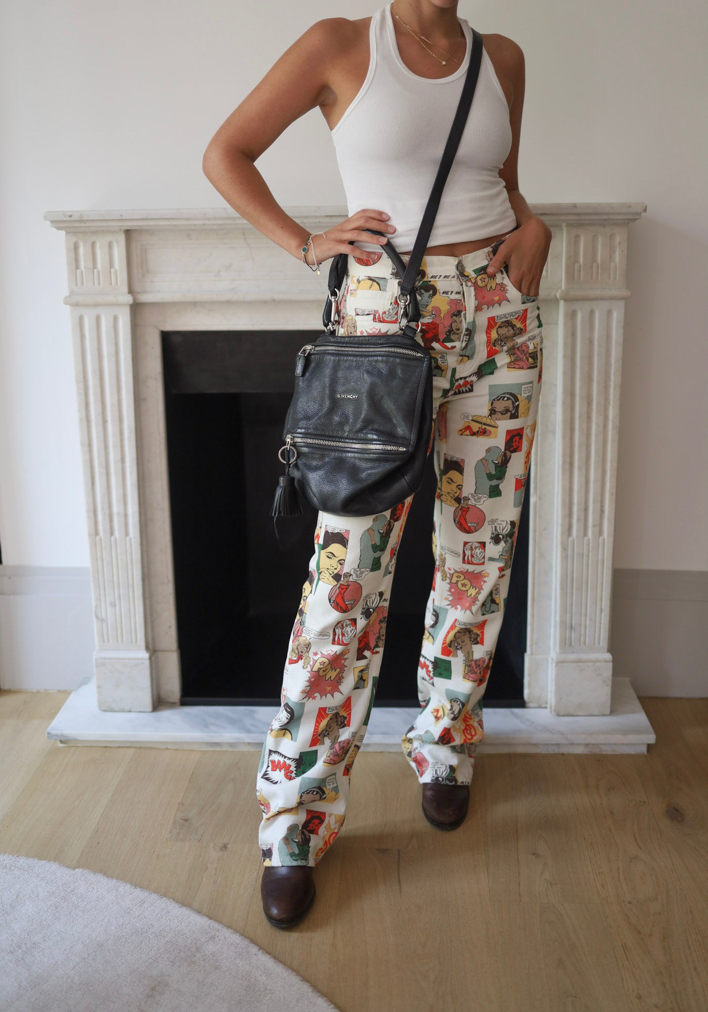 Jeans estampados cómic Reformation – Talla 27