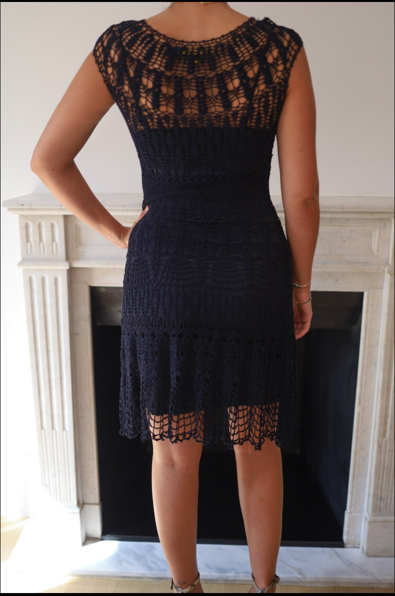 Vestido de encaje tejido Ralph Lauren – Talla XS